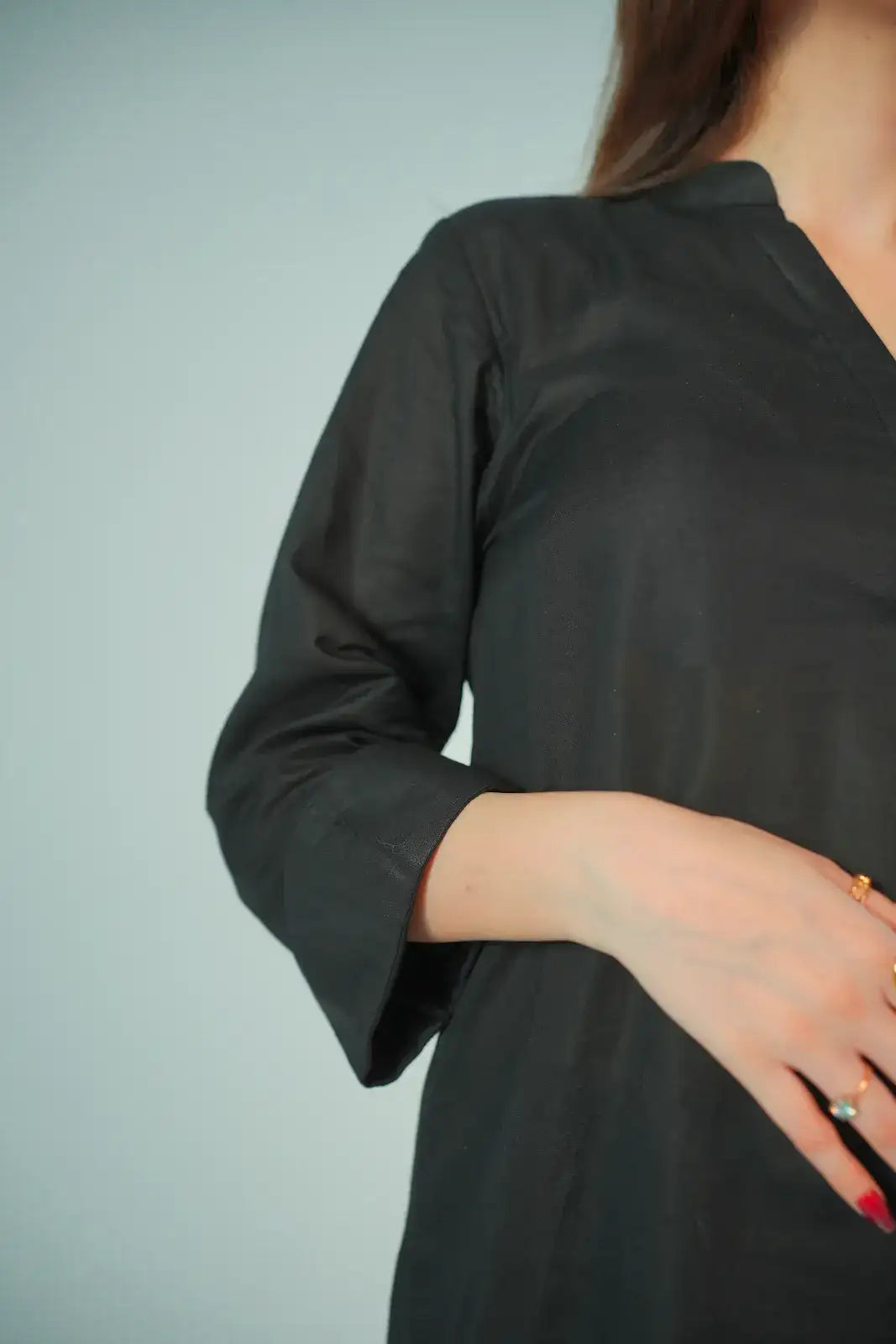 Solid Black 2 Piece Luxe Drop