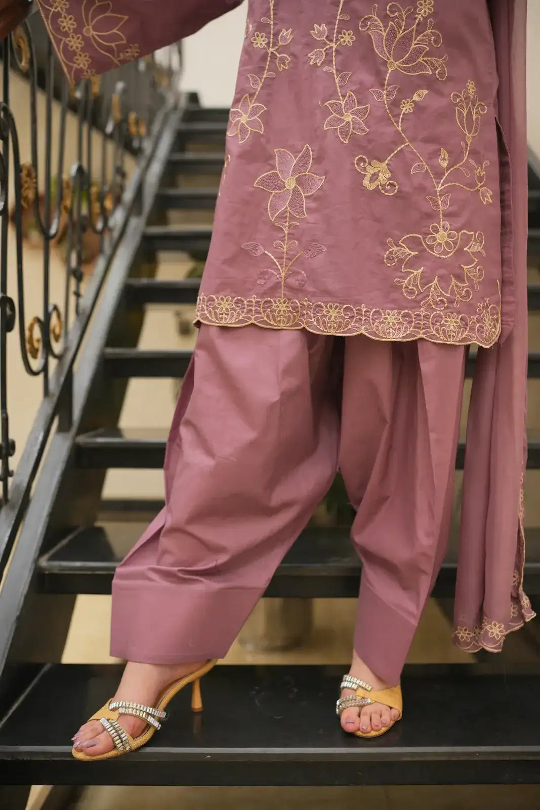3 Piece Lalik Embroidered Suit